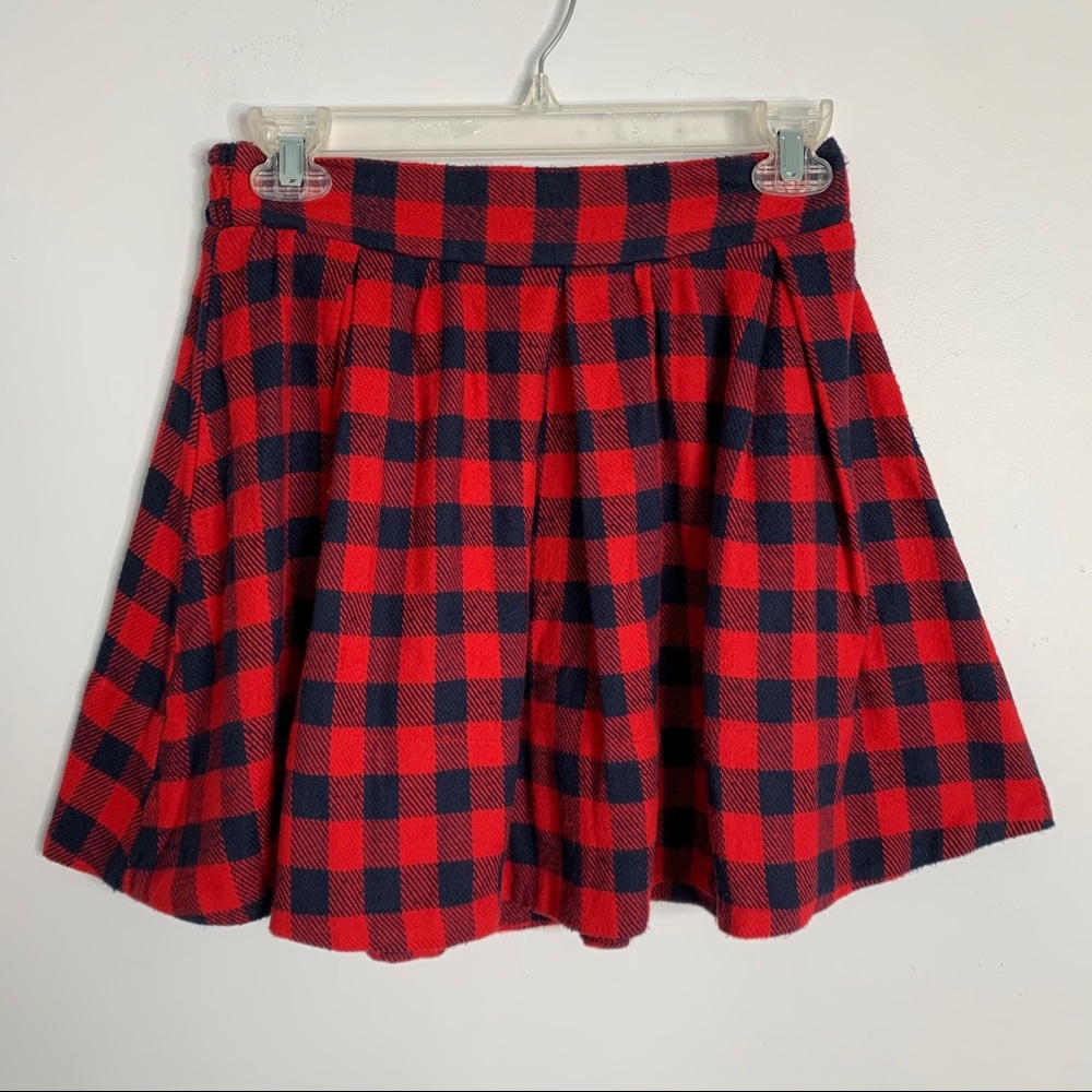 Flannel check skirt